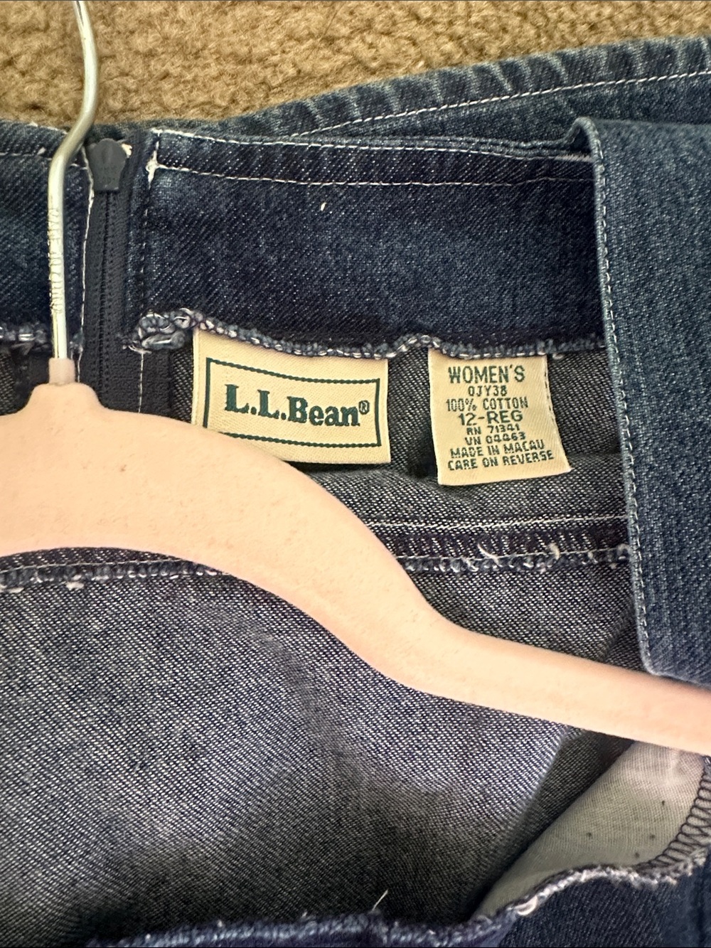 Vintage 1990s L.L. Bean denim jumper dress 12 - Picture 4 of 4